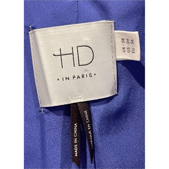 HD IN PARIS Empire Periwinkle Sleeveless Lilac V-Neck Mini Dress - Picture 3 of 4